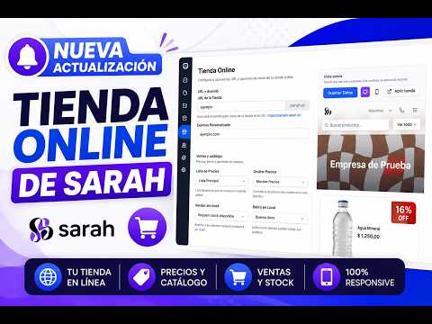 Tutorial: ¡La tienda online ya está integrada dentro de Sarah! 🛒✨